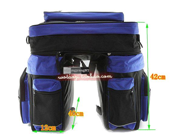 50L Cycling Bicycle Bag Bike Outdoor rear seat bag pannier Blue  